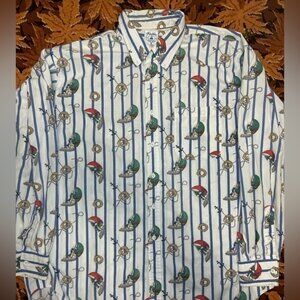 Brooks Brothers Sport Shirt Vintage Nautical Yacht Button Down XL